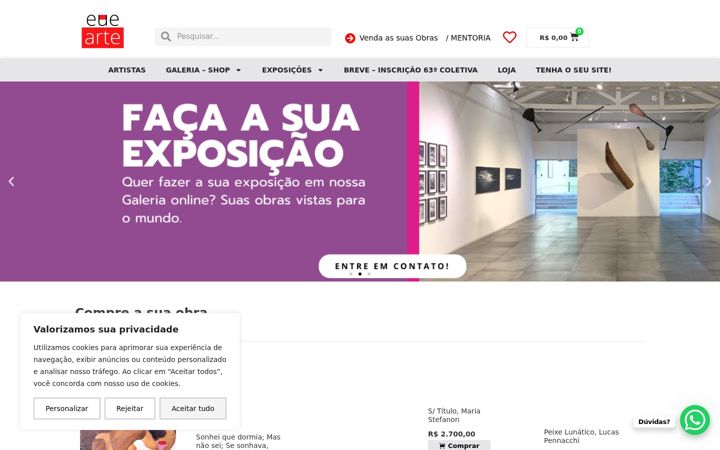 Screenshot of euearte.com.br
