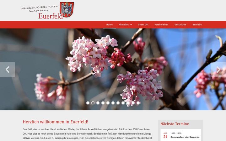 Képernyőkép: euerfeld.de