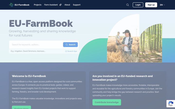 Screenshot of eufarmbook.eu