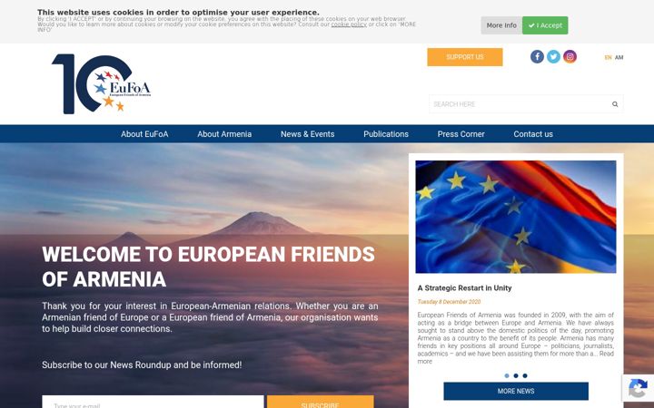 Screenshot of eufoa.org