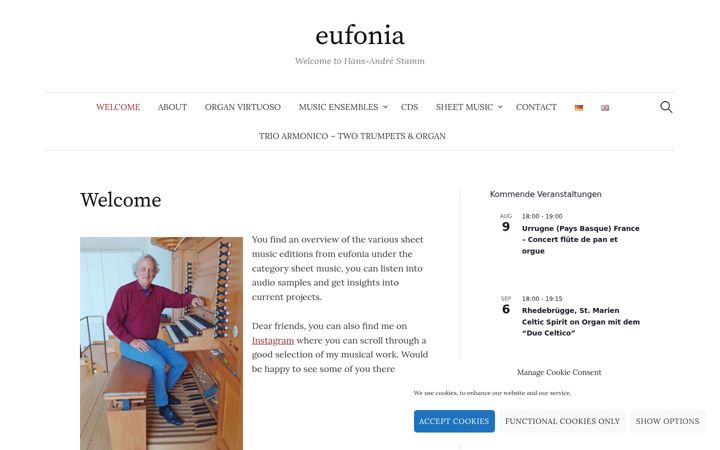 Screenshot of eufonia.de