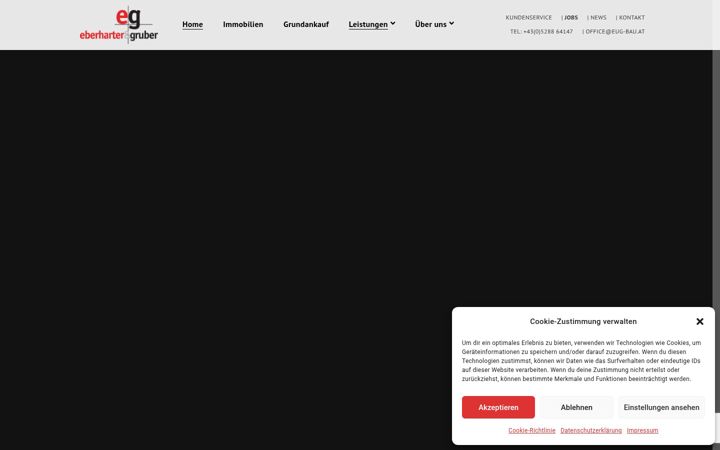 Ekraanipilt saidist eug-bau.at