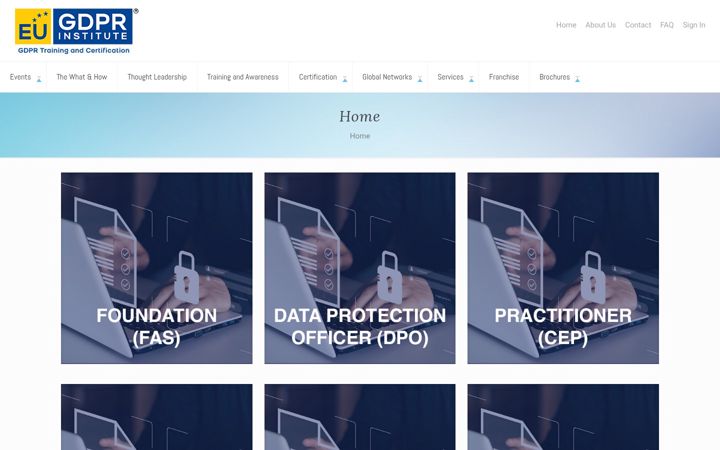 Screenshot of eugdpr.institute