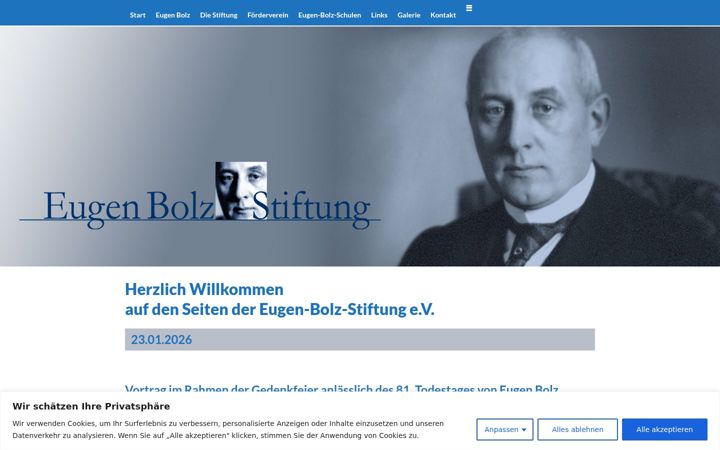 Képernyőkép: eugen-bolz-stiftung.de
