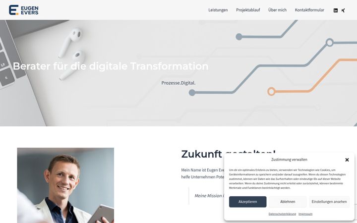 Screenshot of eugen-evers.de