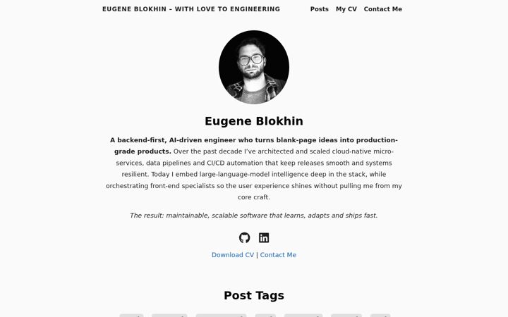 Screenshot of eugene-blokhin.com