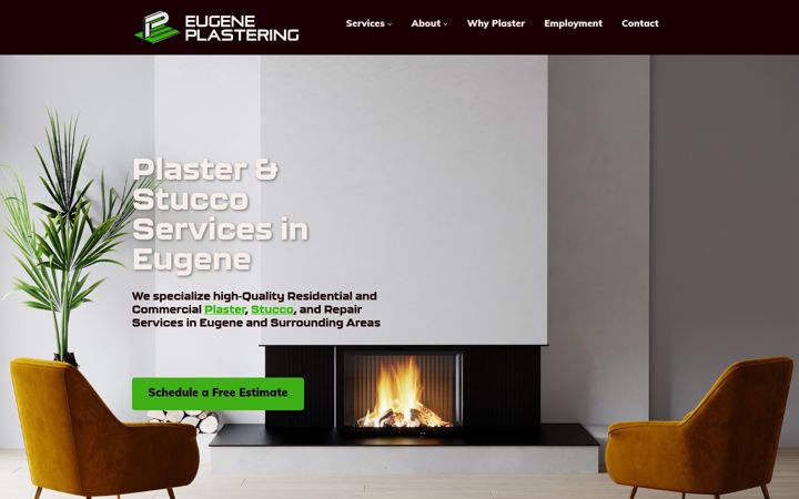 Screenshot of eugeneplastering.com