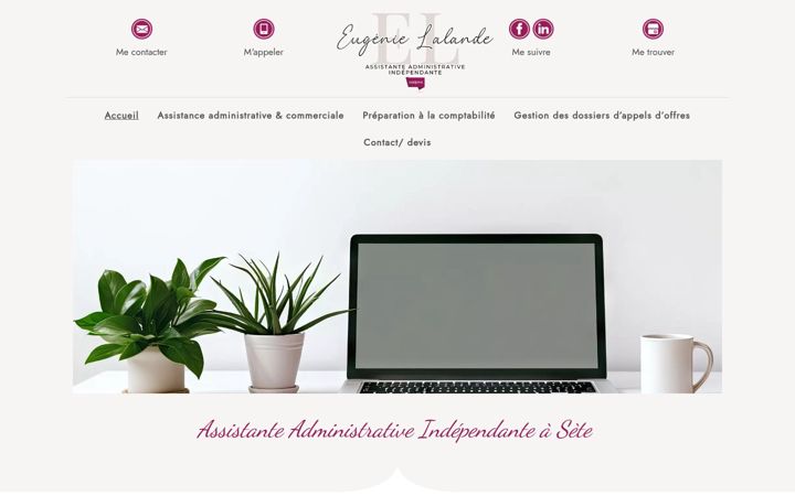 Screenshot of eugenielalande.fr