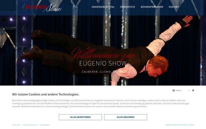 Screenshot of eugenio-show.de