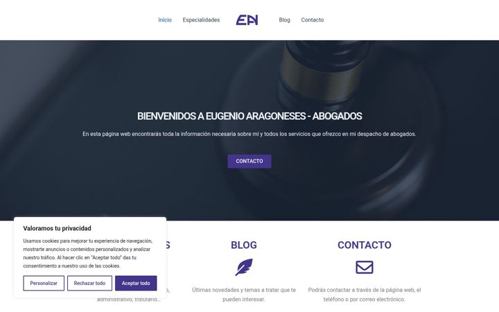 Screenshot of eugenioaragonesesabogados.es