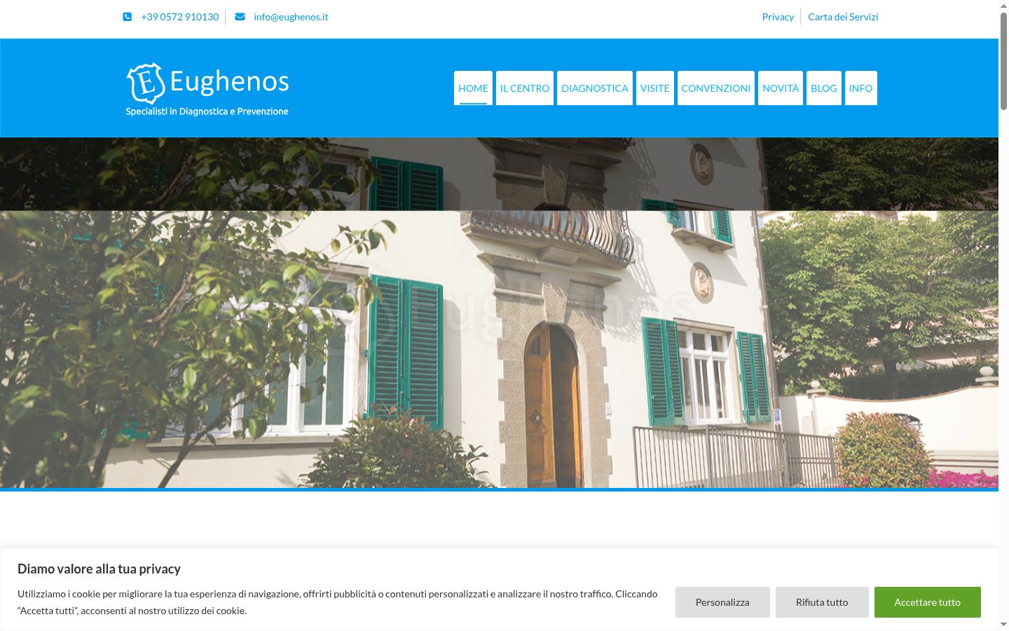 Screenshot des Einwilligungsbanners vor jeglicher Interaktion