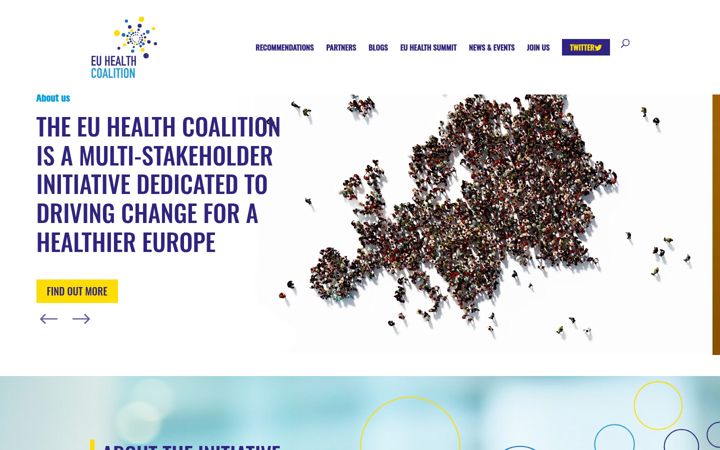 Zrzut ekranu euhealthcoalition.eu