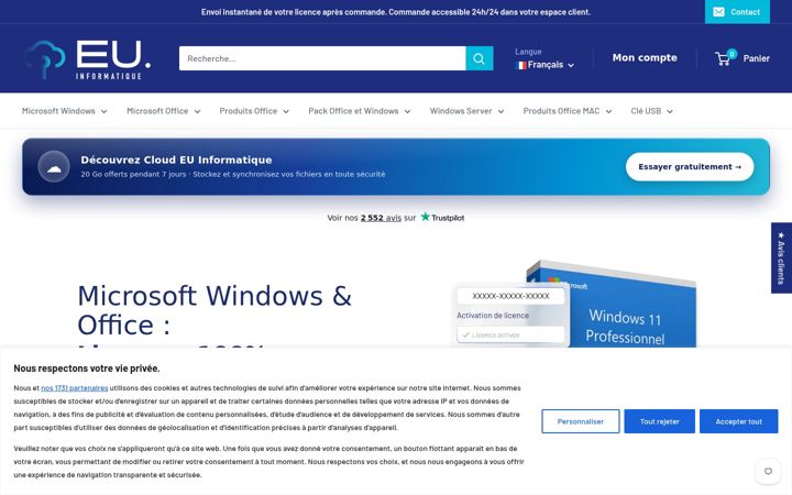 Screenshot of euinformatique.fr
