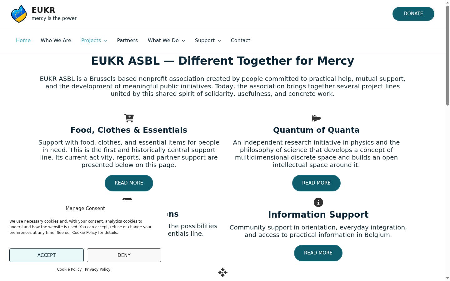 Screenshot tal-banner tal-kunsens muri qabel kwalunkwe interazzjoni