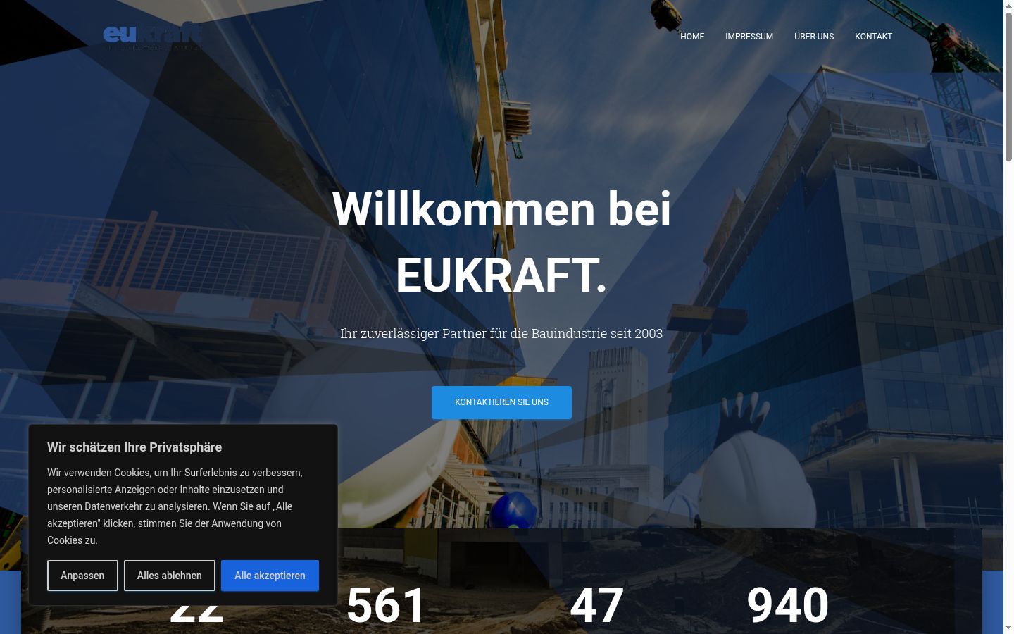Screenshot tal-banner tal-kunsens muri qabel kwalunkwe interazzjoni