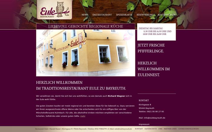 Screenshot stránky eule-bayreuth.de