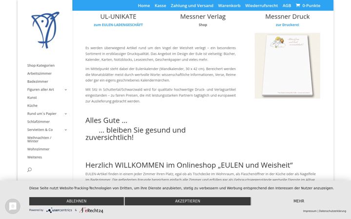 Screenshot stránky eulen-und-weisheit.de