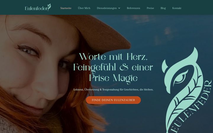 Screenshot of eulenfeder.net