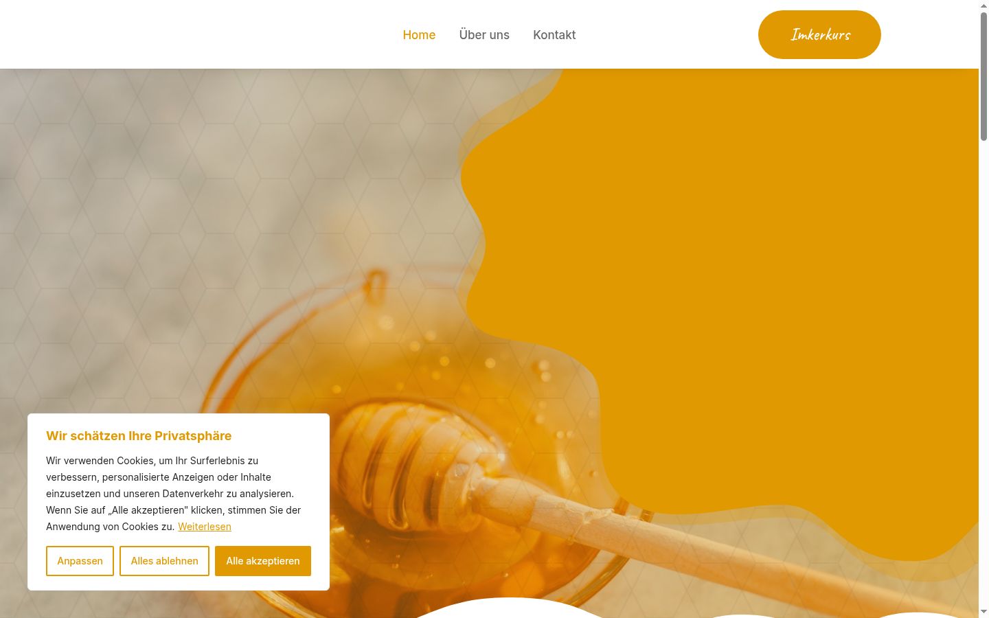 Screenshot of the consent banner shown before any interaction