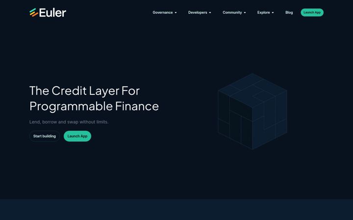 Screenshot of euler.finance