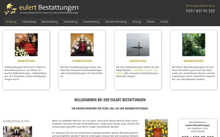 Screenshot of eulert-bestattungen.de