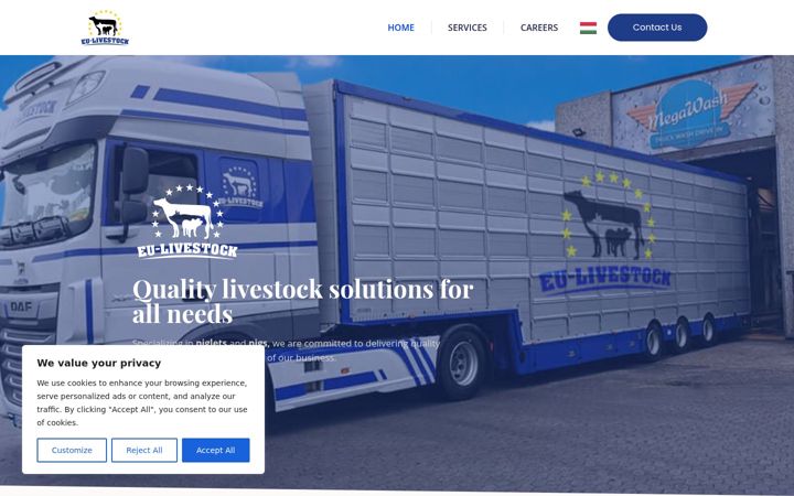 Screenshot of eulivestock.com