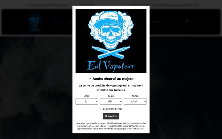 Screenshot of eulvapoteur.fr