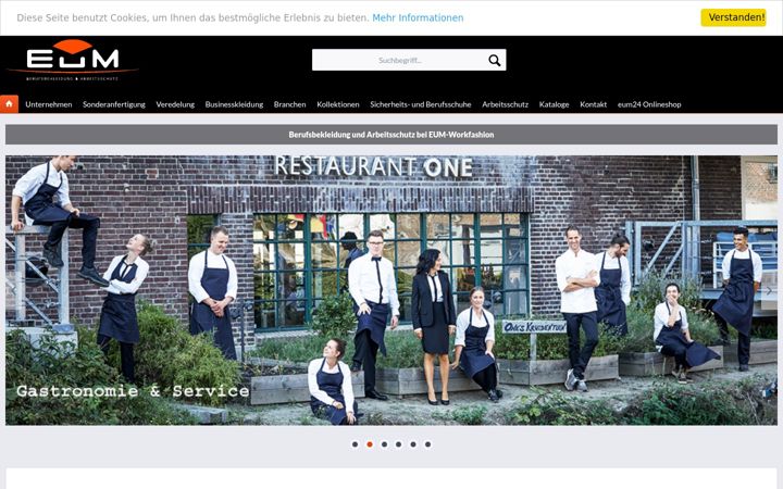 Screenshot of eum-workfashion.de