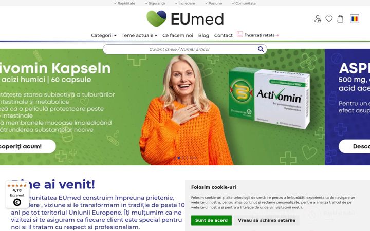 Screenshot of eumed.ro