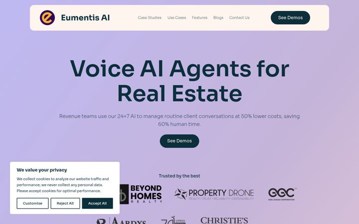 Screenshot of eumentis.ai