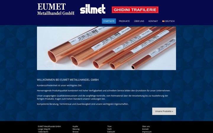 Screenshot von eumet.de