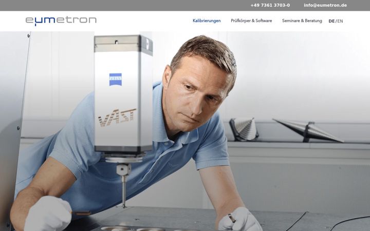 Screenshot of eumetron.de
