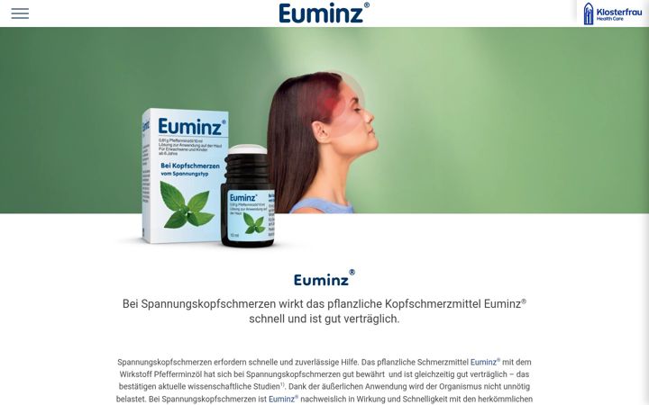 Screenshot von euminz.de