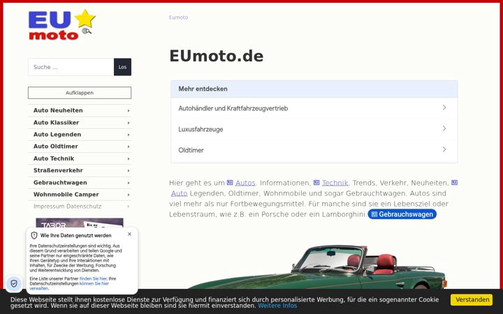 Screenshot of eumoto.de