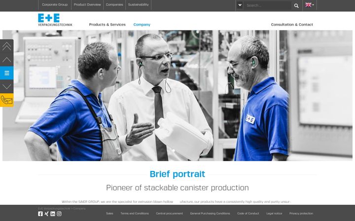 Screenshot of eunde-verpackungstechnik.de