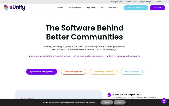 Screenshot of eunify.net