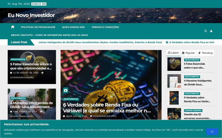 Screenshot of eunovoinvestidor.com.br
