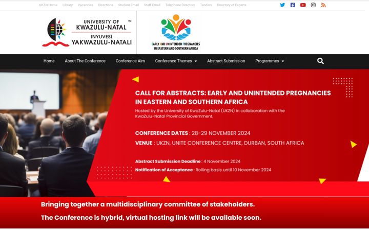 Screenshot von eup.ukzn.ac.za