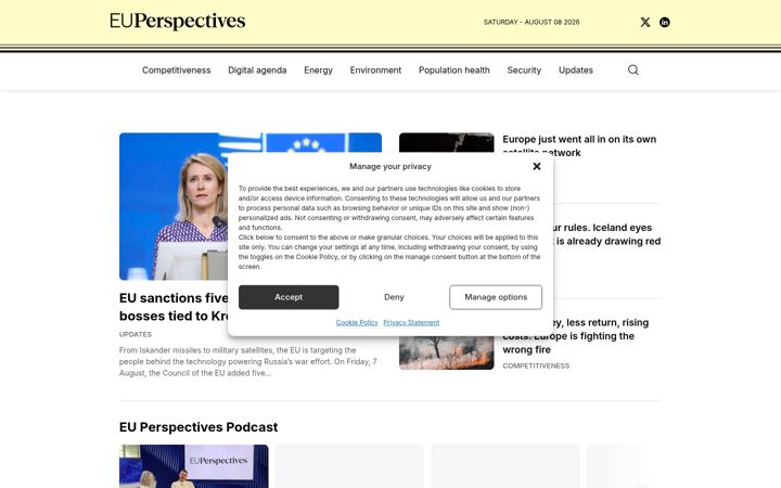 Screenshot of euperspectives.eu