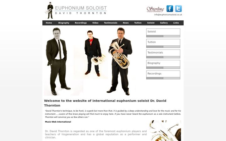 Screenshot of euphoniumsoloist.co.uk