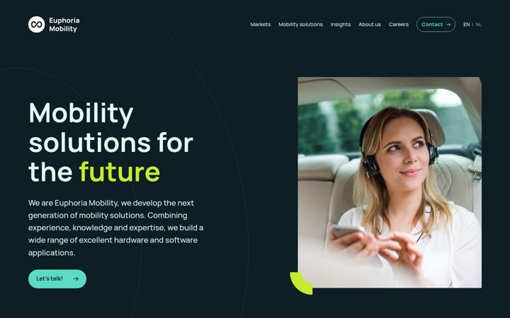 Screenshot of euphoria-mobility.com