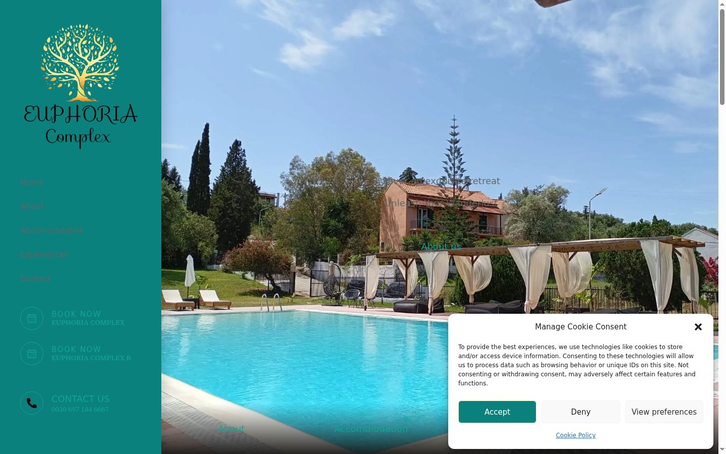 Screenshot of the consent banner shown before any interaction