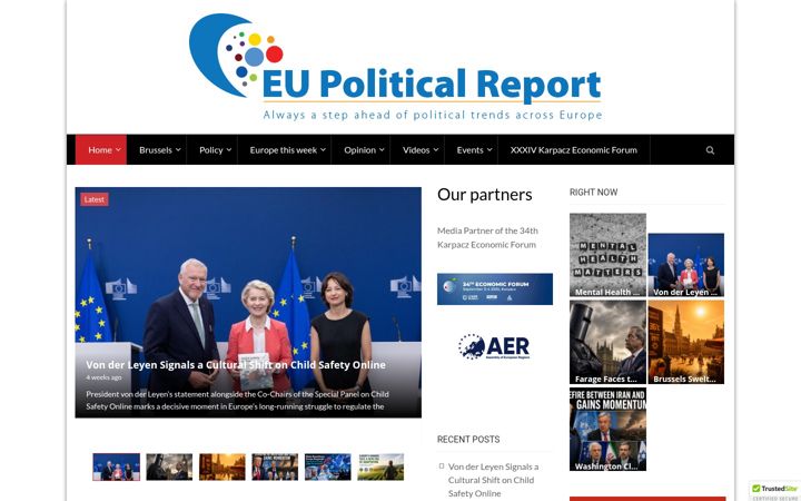 Screenshot of eupoliticalreport.com