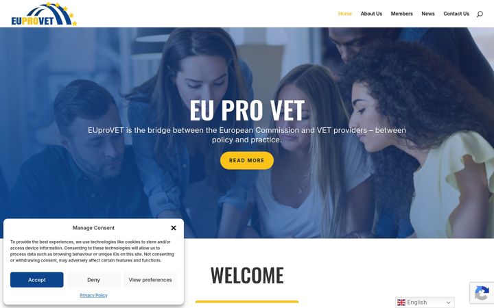 Screenshot of euprovet.eu