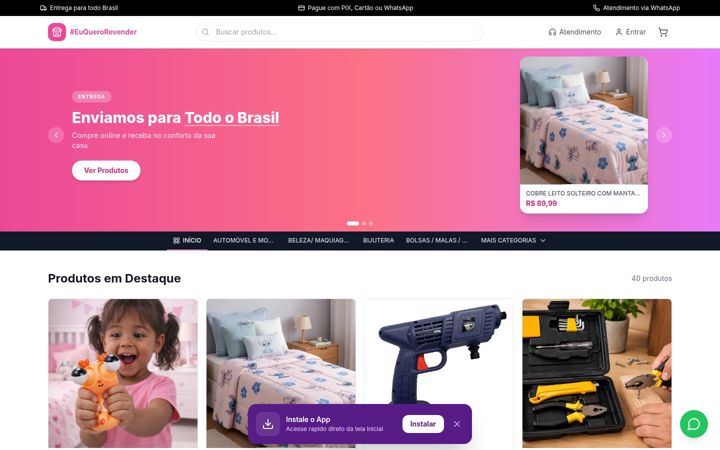 Screenshot of euquerorevender.com.br
