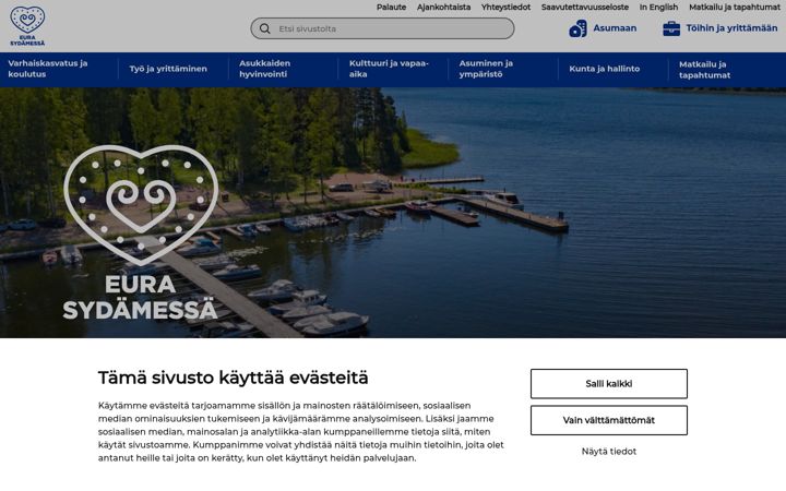 Screenshot of eura.fi
