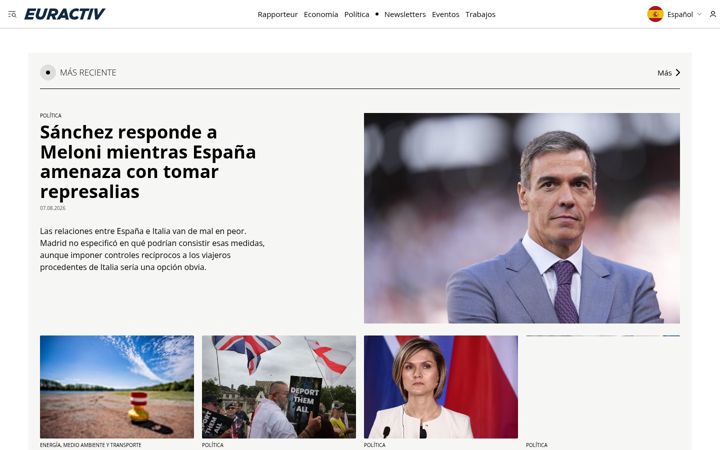 Screenshot of euractiv.es