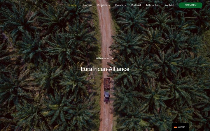 Ekrānuzņēmums no eurafrican-alliance.de