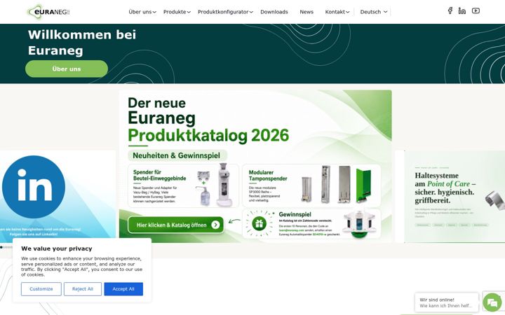 Screenshot of euraneg.com