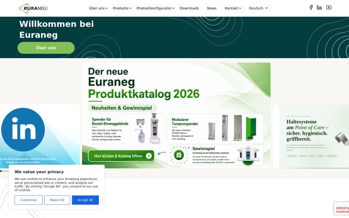 Screenshot of euraneg.de